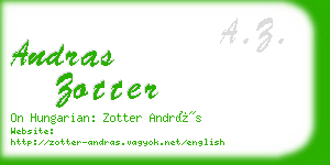 andras zotter business card